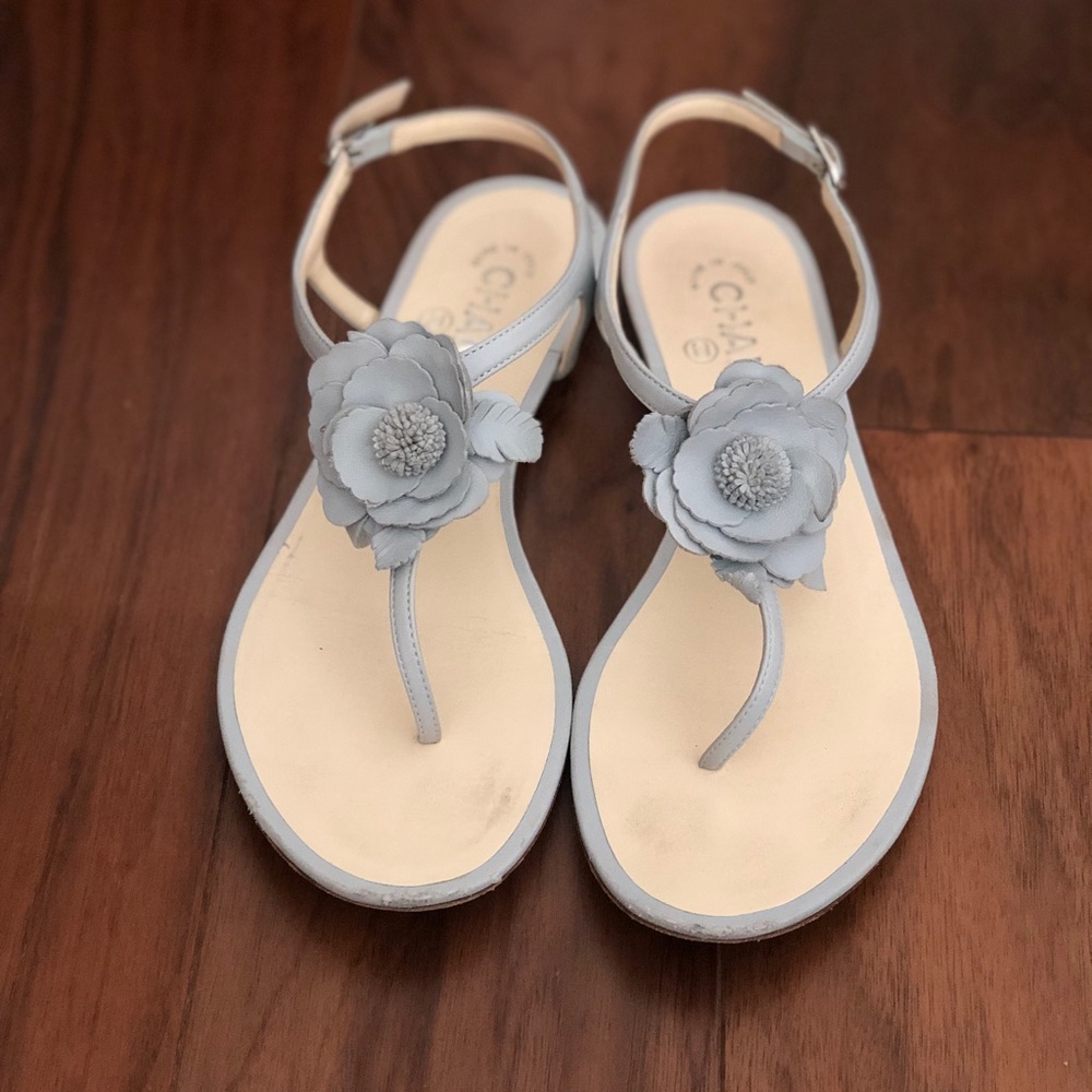 Chanel blue sandals